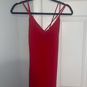 Red mini dress